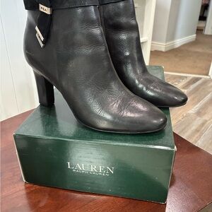 Ralph Lauren Black Heeled Boots for Women